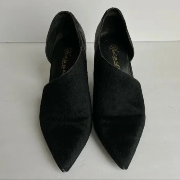 Venilla Suite Pointed Pony Hair Wedge Heels - Picture 2 of 5